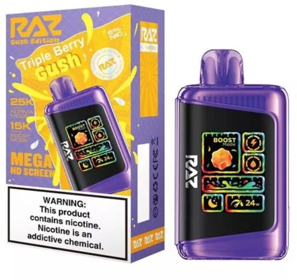 Triple Berry Gush Gush Edition Raz DC25000 Disposable Vape