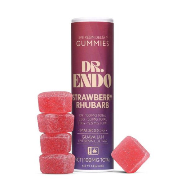 Secret Nature Dr. Endo Strawberry Rhubarb THC Gummies
